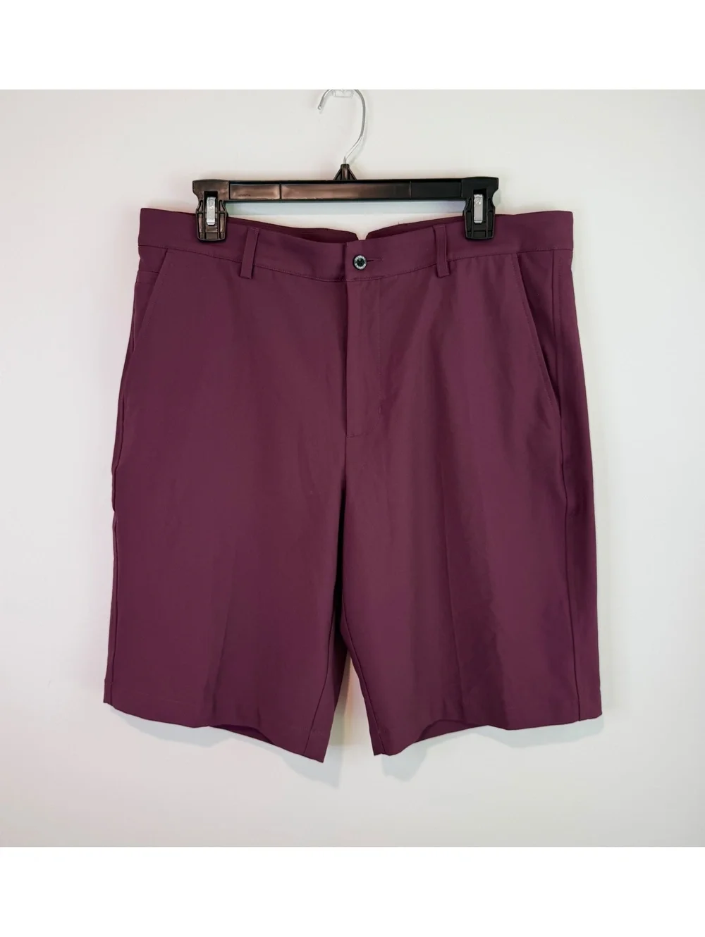Dunning Men's Performance Golf Shorts Size 34 Burgundy